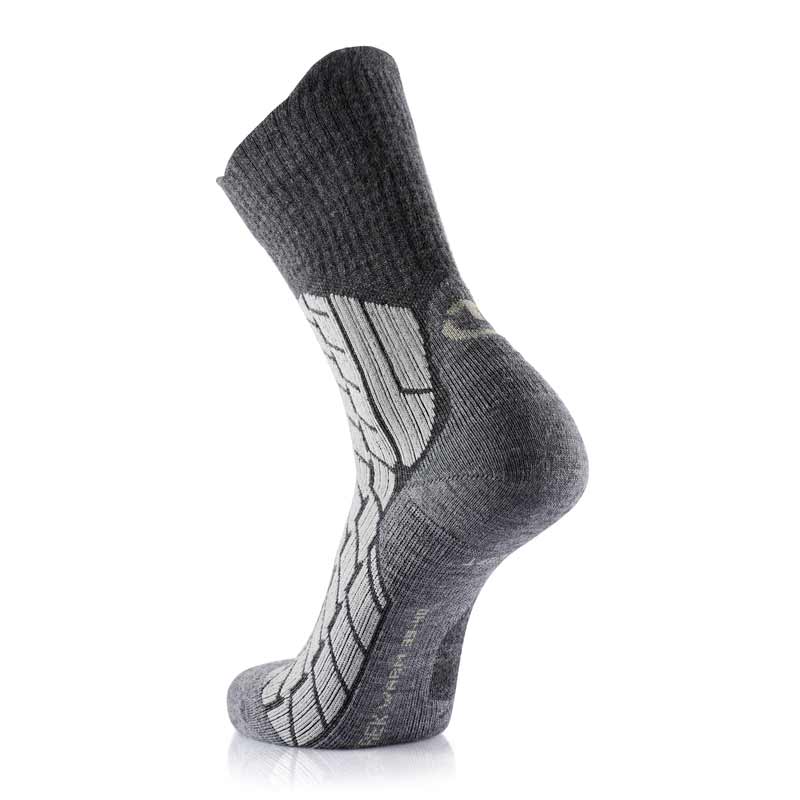 Wandersocken - Trekking Warm Crew unisex Grau/Hellgrau