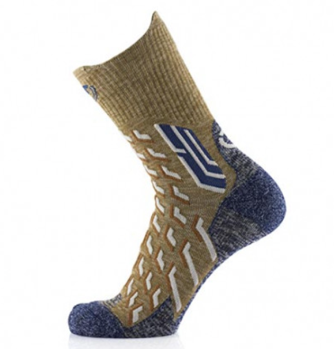 2er-Set - Wandersocken - Trekking Cool Crew Unisex grün/marine