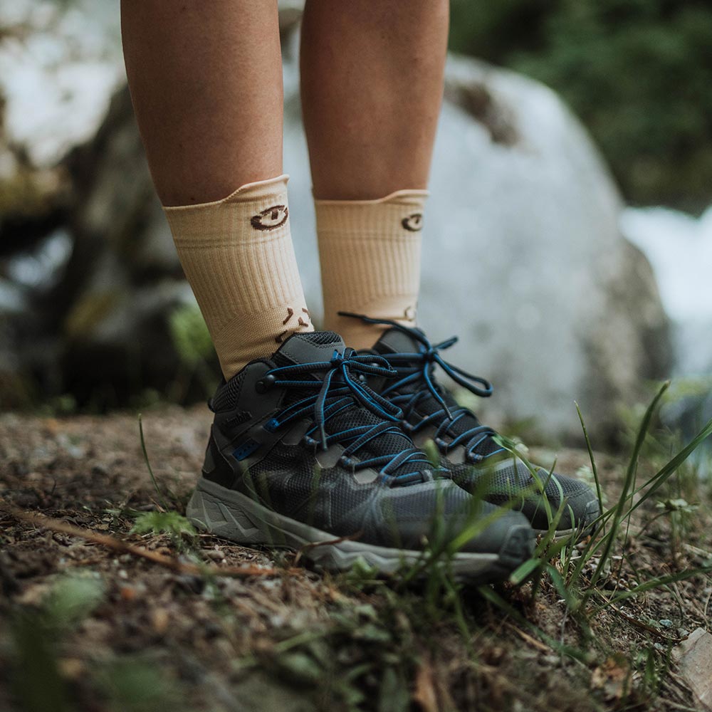 Hiking Socks - Outdoor Ultracool Crew Unisex Beige/Brown