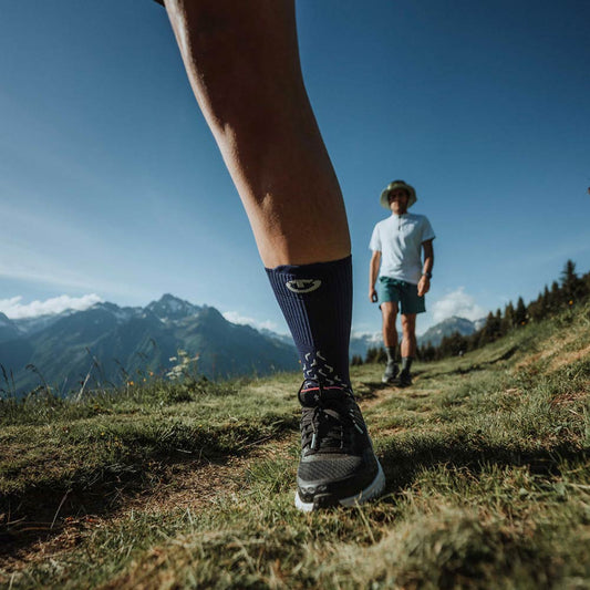 Chaussettes randonnée - Outdoor Ultracool Crew unisex bleu/blanc