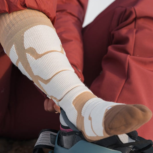 Ski Socks - Ski Insulation women grey/beige