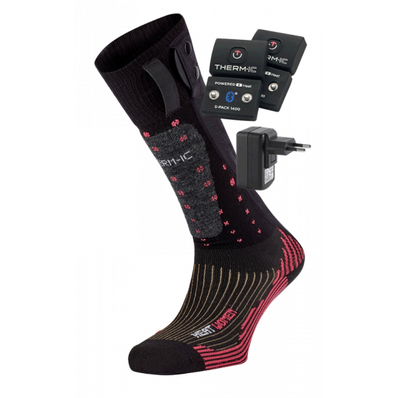 Bundle - Heated ski socks - Ski Heat ND women + S-Pack 1400B batteries