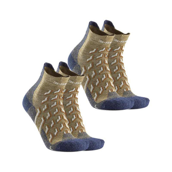 Lote de 2 pares - Calcetines de senderismo - Trekking Cool Ankle Unisex verde/azul marino