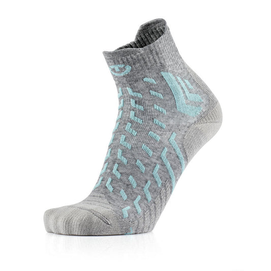 Chaussettes randonnée - Trekking Cool Light Ankle femme gris clair/turquoise