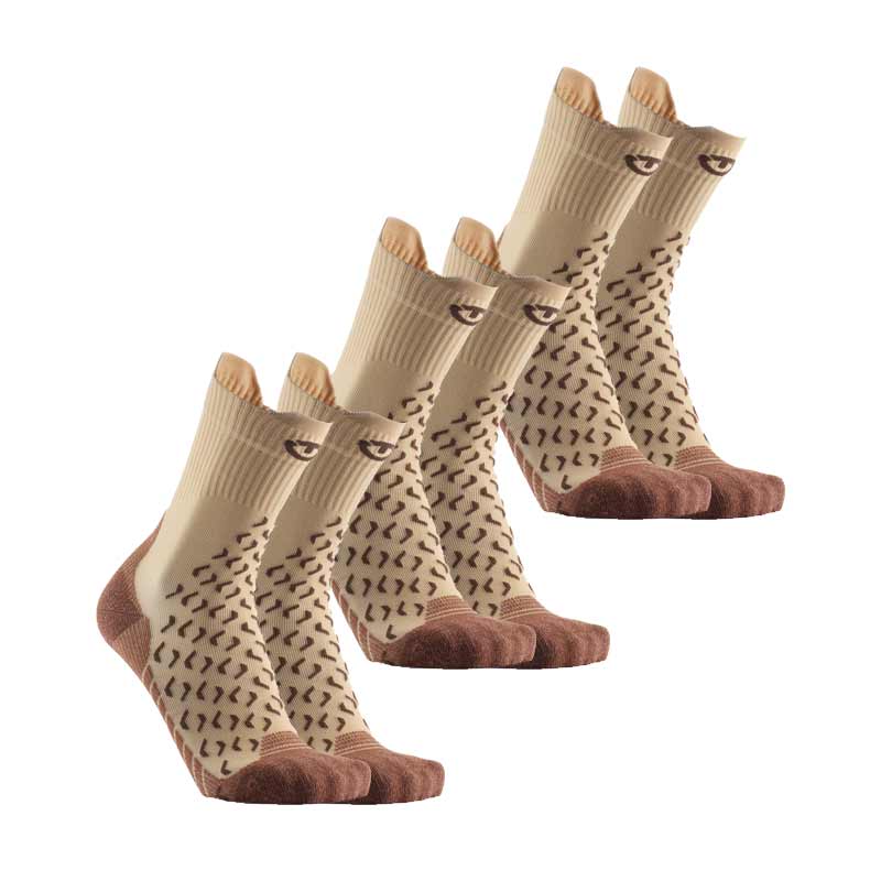 Lote de 3 pares - Calcetines de senderismo - Outdoor Ultracool Crew unisex beige/marrón