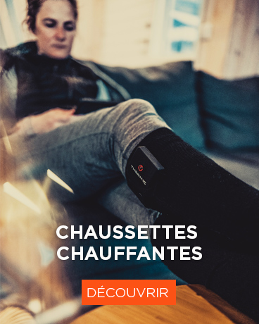 Chaussettes chauffantes 4200mAh temps froid Therm-ic électrique Chaussettes  chauffantes pieds